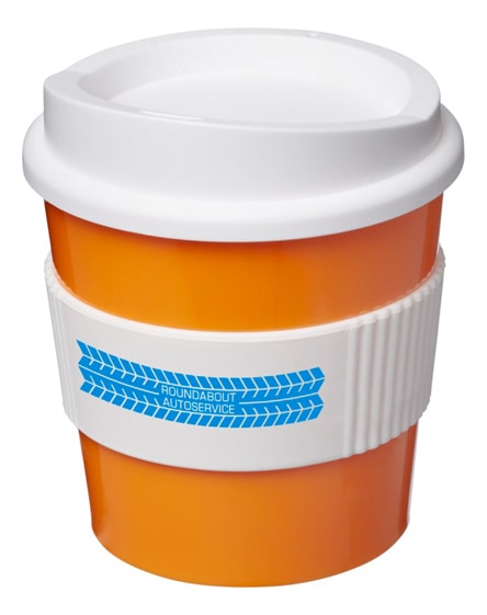 branded americano primo tumbler with grip