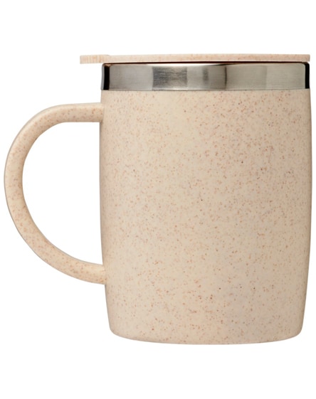 branded wey wheat straw insulated mug