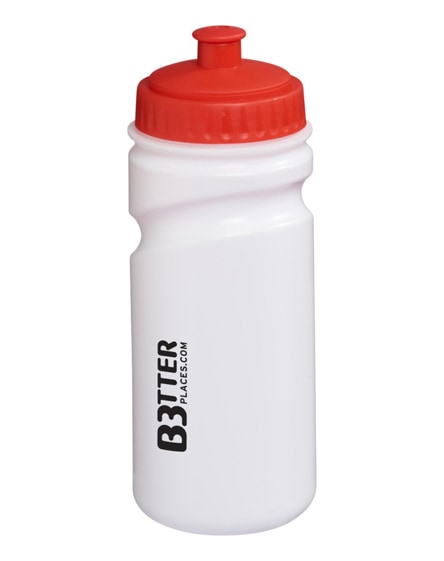 branded easy-squeezy white sport bottle