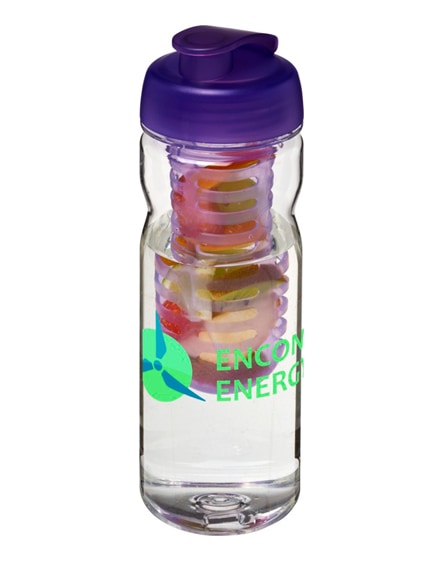 branded h2o base tritan flip lid bottle & infuser