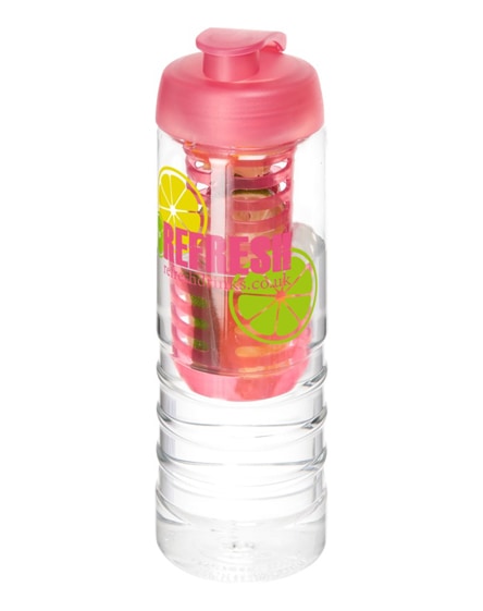 branded h2o treble flip lid bottle & infuser
