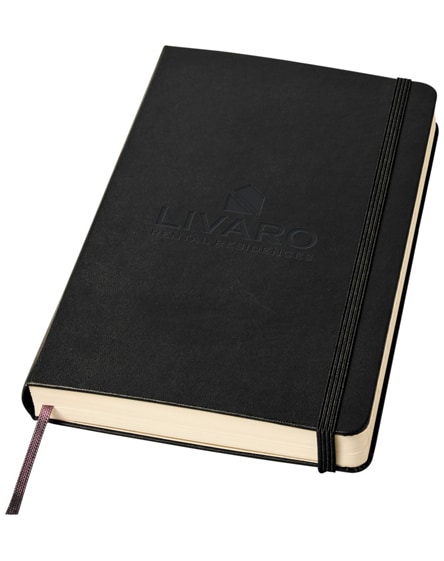branded classic expanded l hard cover notebook - ruled