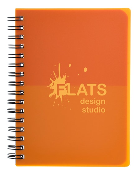 branded colour-block a6 spiral notebook