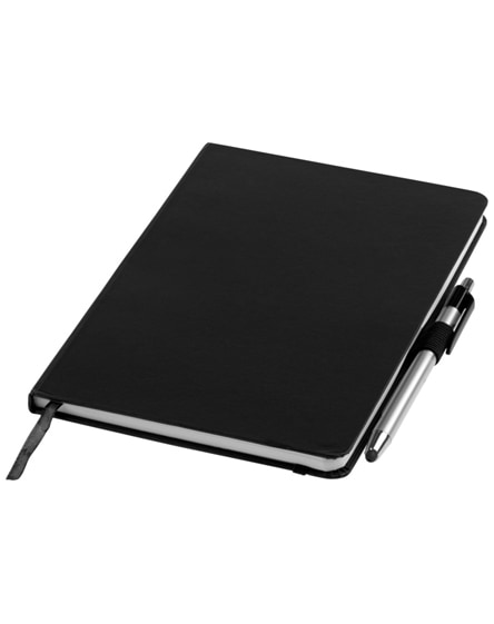 branded crown a5 notebook with stylus ballpoint pen