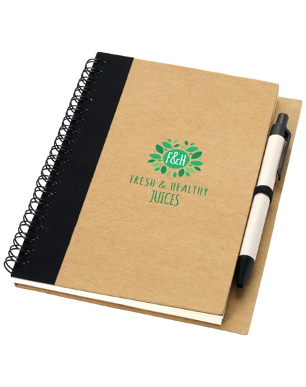 branded priestly recycled notebook with pen