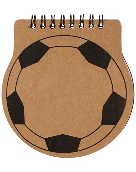 branded score football shaped notebook