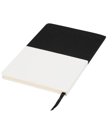 branded two-tone a5 canvas notebook
