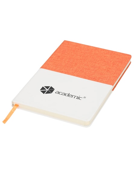 branded two-tone a5 canvas notebook