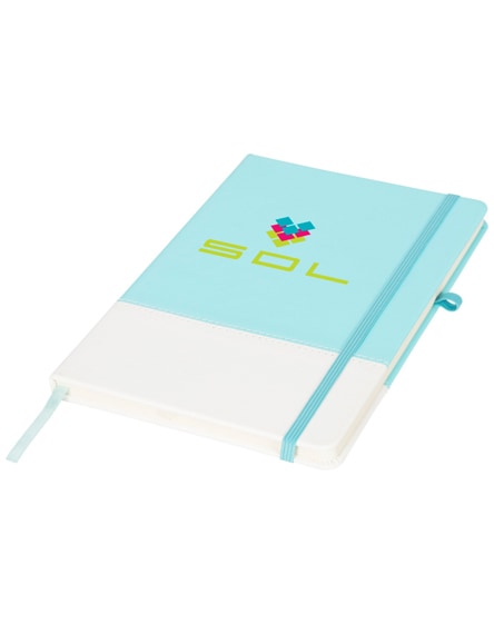 branded two-tone a5 colour block notebook