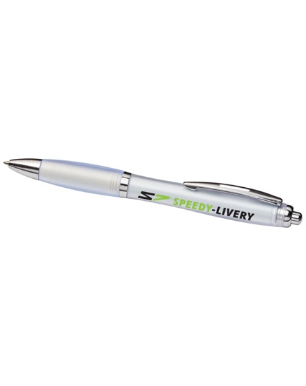 branded frosted curvy ballpoint pen-wh