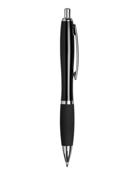 branded metal curvy ballpoint pen-bk