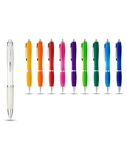 branded nash ballpoint pen with coloured barrel and grip