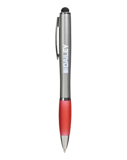 branded nash light up pen silver barrel coloured grip