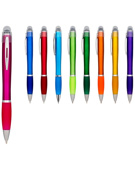 branded nash lightup pen coloured barrel and coloured grip
