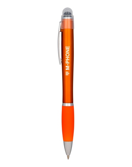 branded nash lightup pen coloured barrel and coloured grip