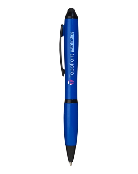 branded nash stylus ballpoint pen with coloured grip