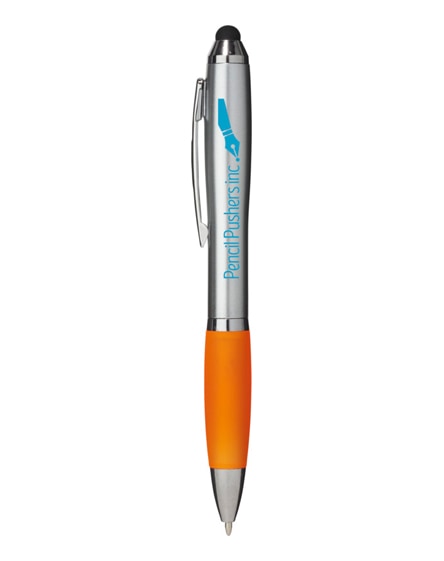 branded nash stylus ballpoint with coloured grip
