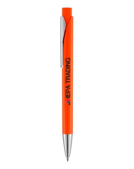 branded pavo ballpoint pen with squared barrel