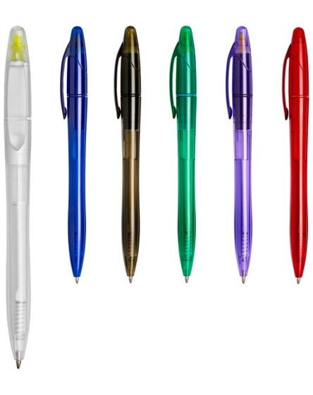 branded sprint ballpoint pen with highlighter