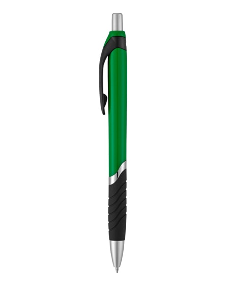 branded turbo ballpoint pen with rubber grip