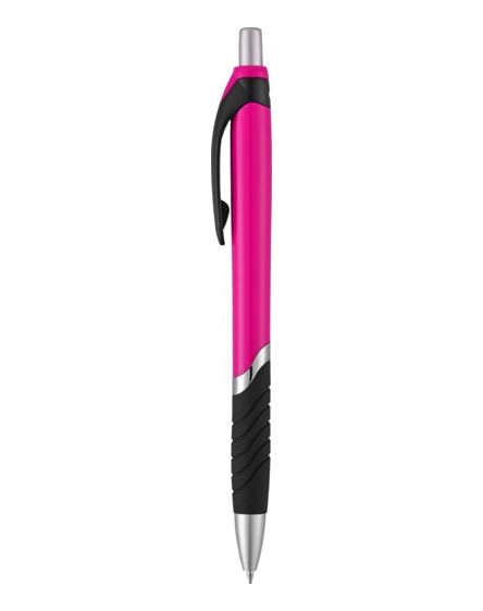branded turbo ballpoint pen with rubber grip