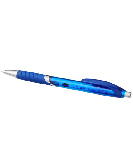 branded turbo translucent ballpoint pen with rubber grip