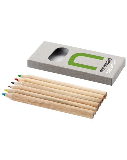 branded ayola 6-piece coloured pencil set