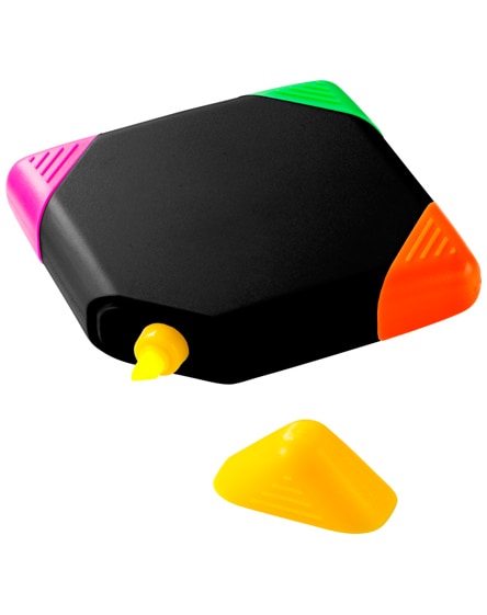 branded trafalgar square-shaped 4-colour highlighter