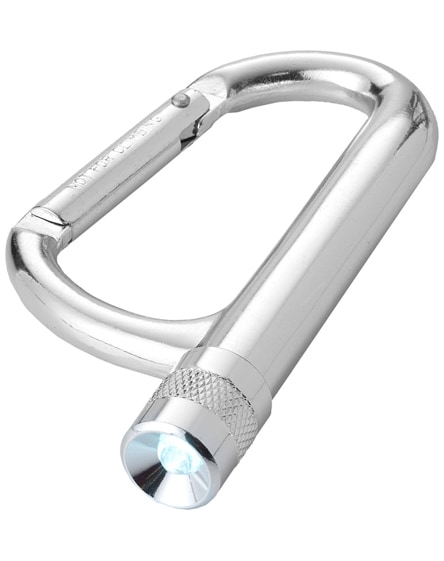 branded mira led keychain light with carabiner
