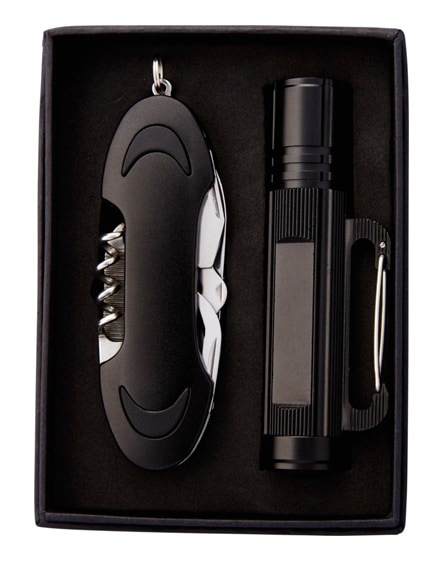 branded ranger pocket knife and flashlight gift set
