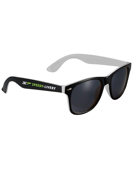 branded sun ray sunglasses with two coloured tones
