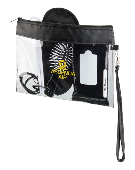 branded sid seethrough travel pouch
