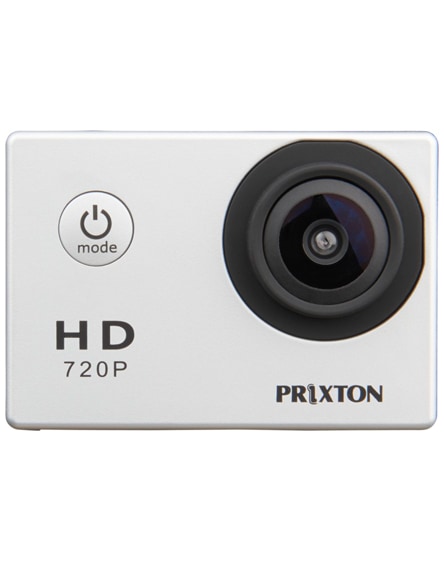 branded prixton dv609 action camera & accessories in case