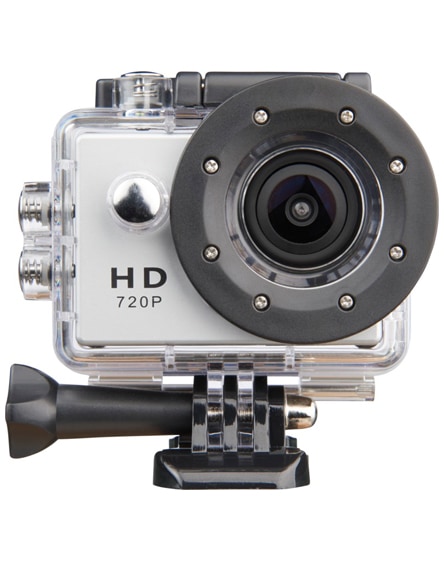 branded prixton dv609 action camera & accessories in case