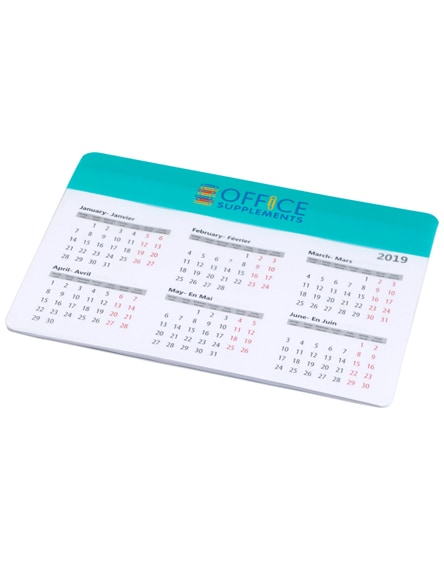 branded chart mouse pad with calendar