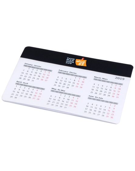 branded chart mouse pad with calendar