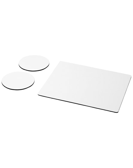 branded q-mat mouse mat and coaster set combo 2