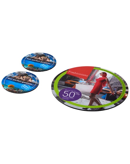 branded q-mat mouse mat and coaster set combo 5