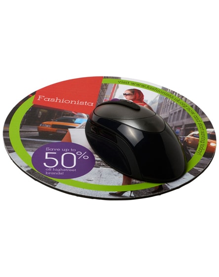 branded q-mat round mouse mat