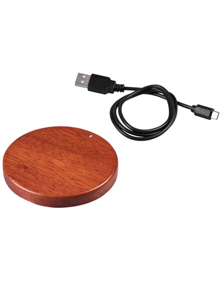branded bora wooden wireless charging pad
