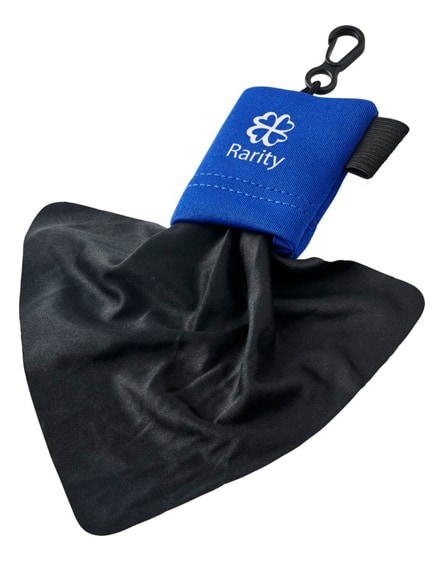 branded clear microfiber cleaning cloth in pouch