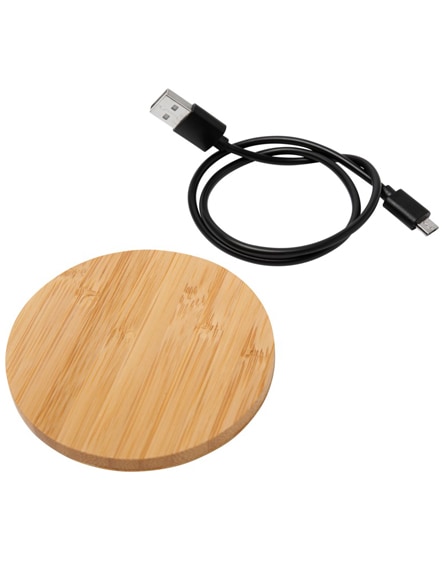 branded essence bamboo wireless charging pad