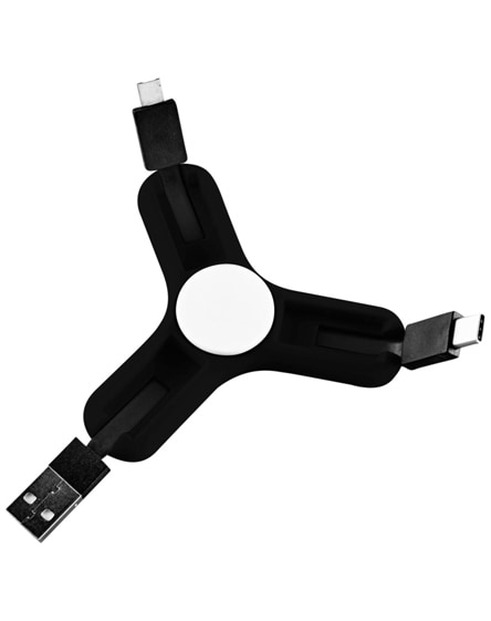 branded fun tri-twist with charging cable