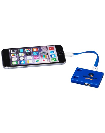 branded revere 3-port usb hub with 3-in-1 cable