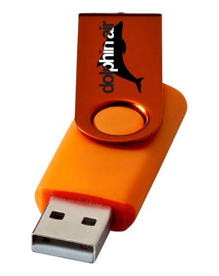 branded rotate-metallic 2gb usb flash drive