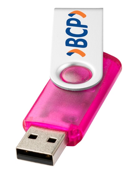 branded rotate-translucent 4gb usb flash drive
