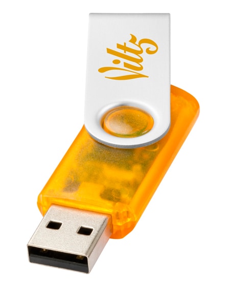 branded rotate-translucent 4gb usb flash drive