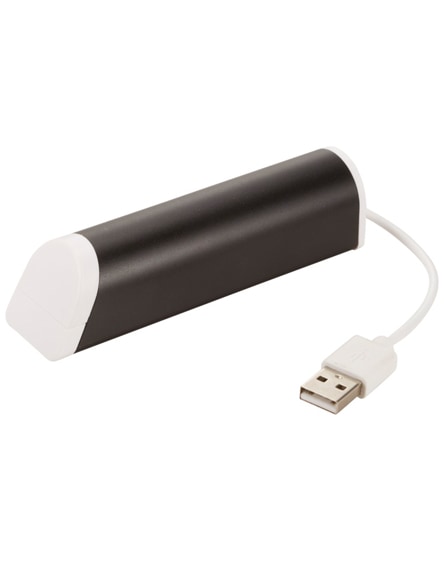 branded power 4-port usb hub and smartphone stand