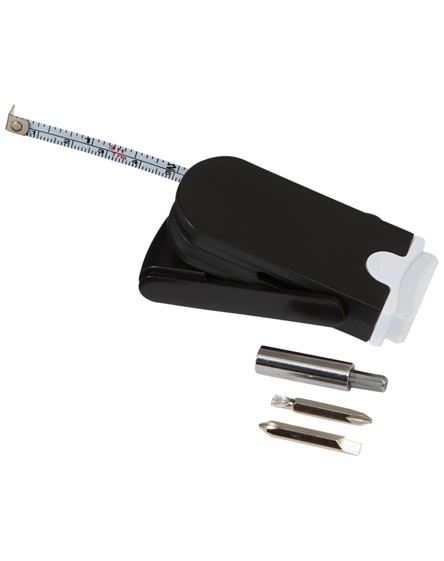 branded bram multi-function screwdriver and measuring tape
