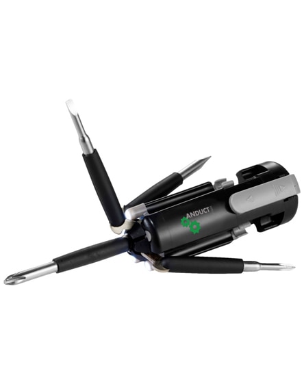 branded stantech 6-function multi-tool with led light